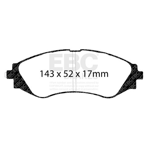 EBC Ultimax OE Replacement Brake Pad Set (DP1209) Image 1