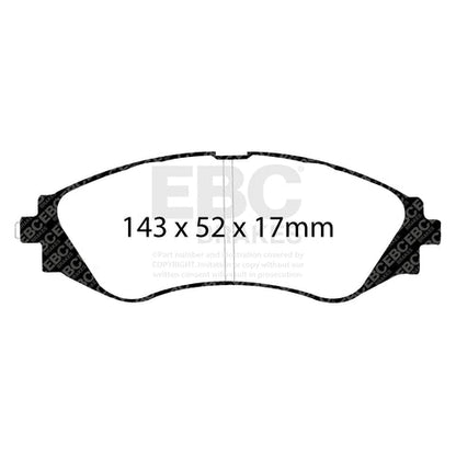 EBC Ultimax OE Replacement Brake Pad Set (DP1209) Image 1