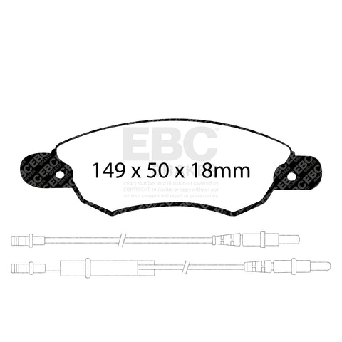 EBC Ultimax OE Replacement Brake Pad Set (DP1370) Image 1