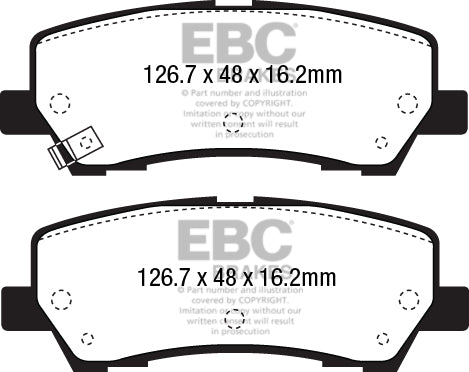EBC Bluestuff NDX Trackday Brake Pad Set (DP53043NDX) Image 3