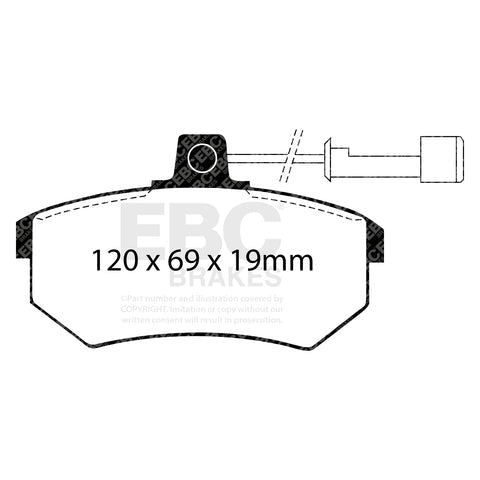 EBC Greenstuff 2000 Series Sport Brake Pad Set (DP2486) Image 1