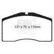 EBC Racing RP-1 Track and Race Brake Pads (DP8997RP1) Image 1