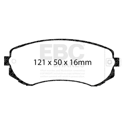 EBC Yellowstuff 4000 Series Street and Track Brake Pad Set (DP41279R) Image 1