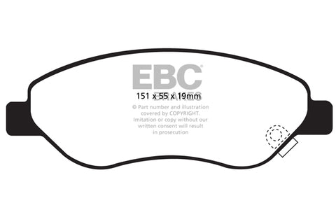 EBC Ultimax OE Replacement Brake Pad Set (DP1981) Image 1