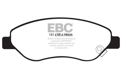 EBC Greenstuff 2000 Series Sport Brake Pad Set (DP21981) Image 4