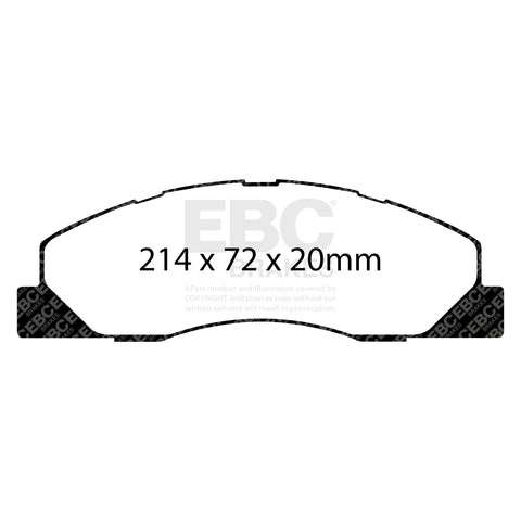 EBC Yellowstuff 4000 Series Street and Track Brake Pad Set (DP41847R)