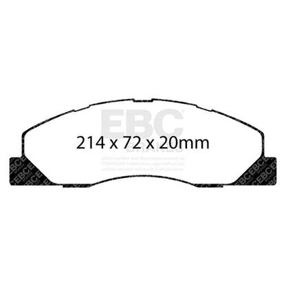 EBC Yellowstuff 4000 Series Street and Track Brake Pad Set (DP41847R)