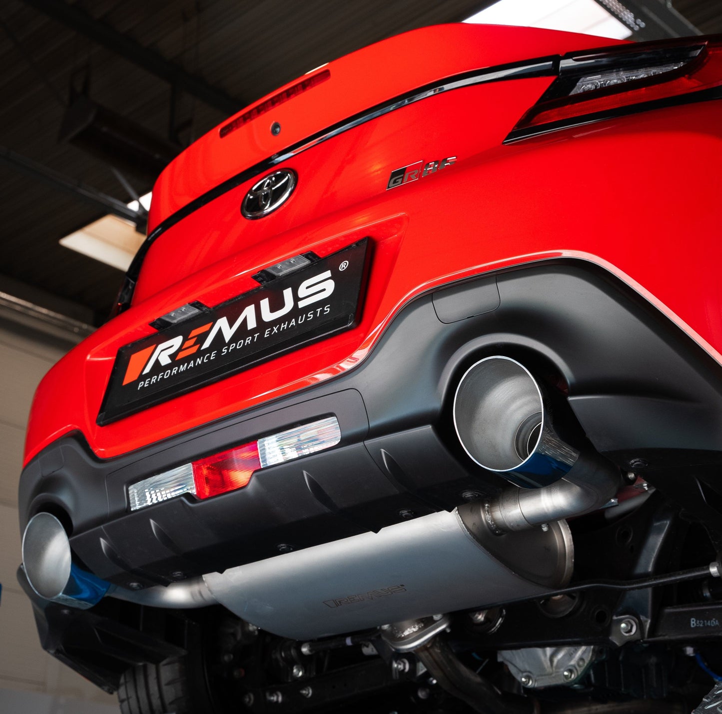 Sport Exhaust Bundle for Subaru BRZ & Toyota GR 86 Racing | 2x 115mm Black Chrome Engraved Tips