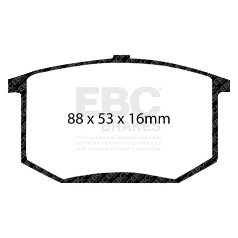 EBC Redstuff 3000 Series Sport Brake Pad Set (DP3298C) Image 3