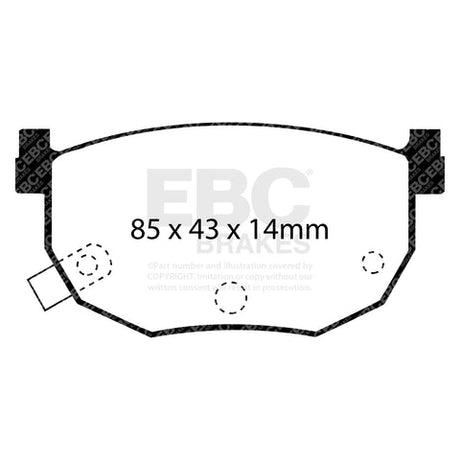 EBC Redstuff 3000 Series Sport Brake Pad Set (DP3528C) Image 2