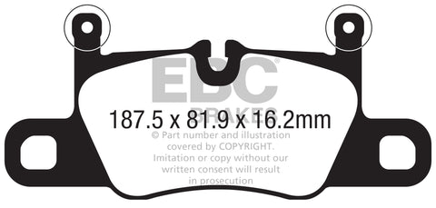 EBC Redstuff 3000 Series Sport Brake Pad Set (DP32371C) Image 1