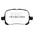 EBC Greenstuff 2000 Series Sport Brake Pad Set (DP21133) Image 1