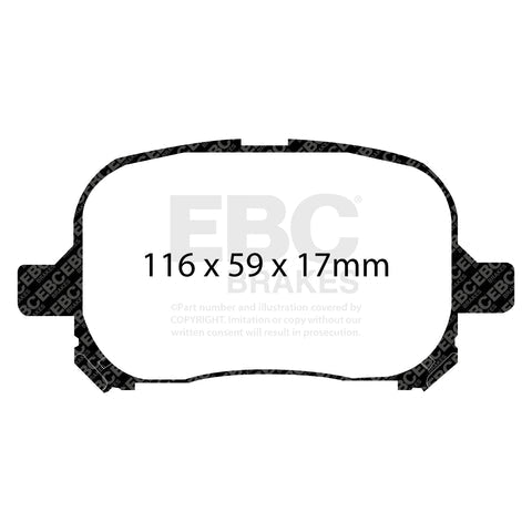 EBC Greenstuff 2000 Series Sport Brake Pad Set (DP21133) Image 1