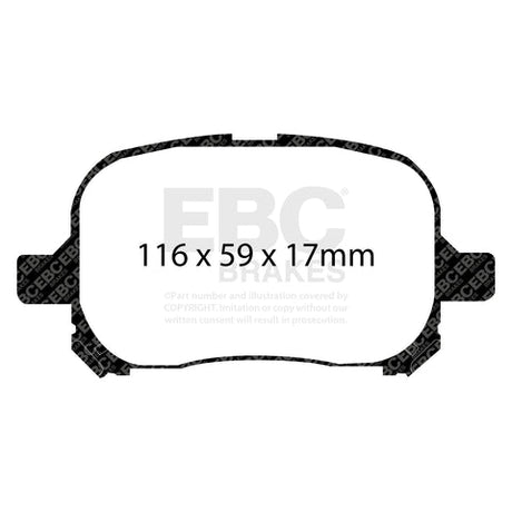 EBC Greenstuff 2000 Series Sport Brake Pad Set (DP21133) Image 1