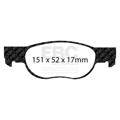 EBC Greenstuff 2000 Series Sport Brake Pad Set (DP21336) Image 1