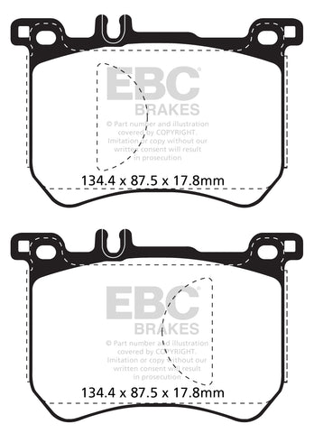 EBC Greenstuff 2000 Series Sport Brake Pad Set (DP22179) Image 3