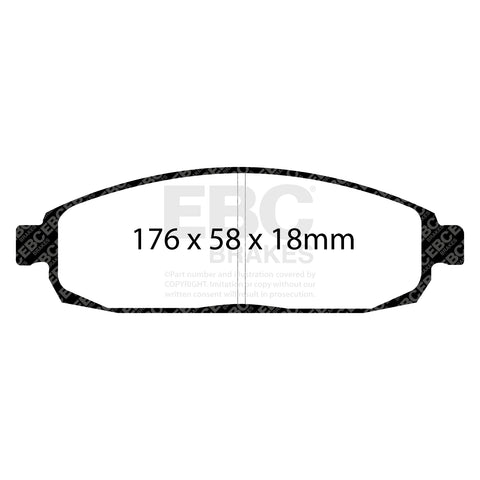EBC Ultimax OE Replacement Brake Pad Set (DP1732) Image 2