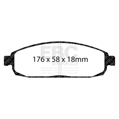 EBC Ultimax OE Replacement Brake Pad Set (DP1732) Image 2