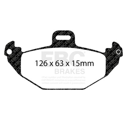 EBC Ultimax OE Replacement Brake Pad Set (DP1190) Image 2