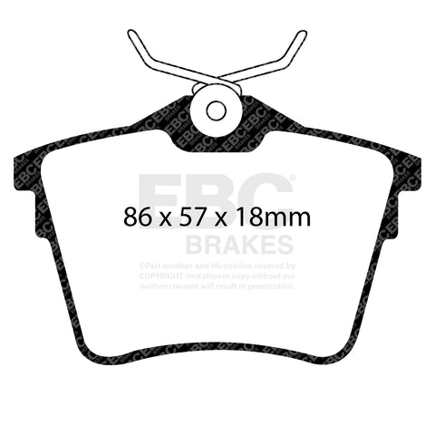 EBC Redstuff 3000 Series Sport Brake Pad Set (DP31551C) Image 3