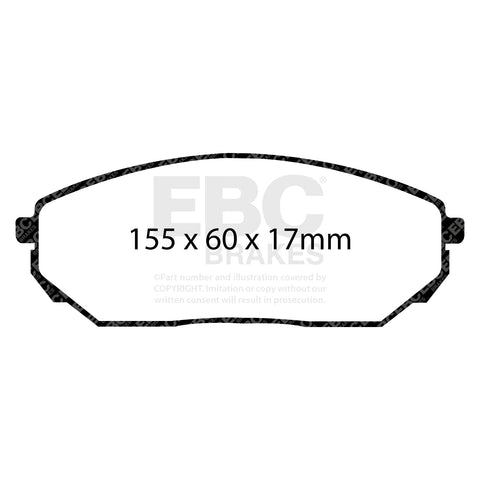 EBC Ultimax OE Replacement Brake Pad Set (DP1557) Image 1