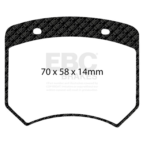 EBC Redstuff 3000 Series Sport Brake Pad Set (DP3102C) Image 3
