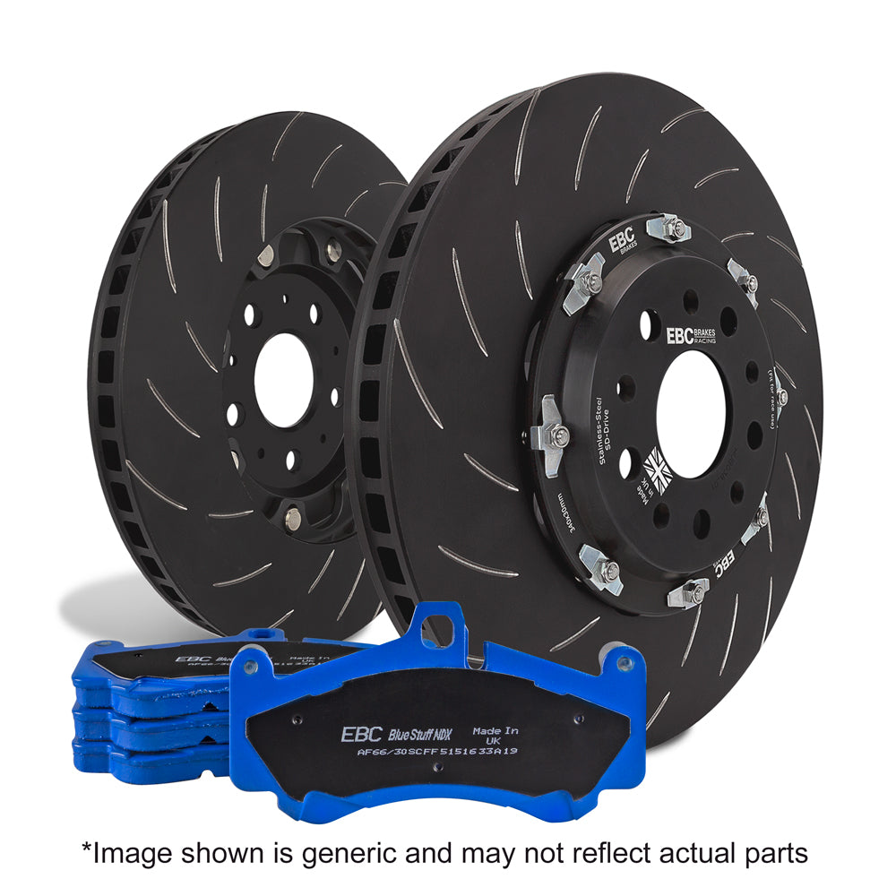 EBC BlueStuff Pad & 2pc Disc Kit (P2DK062B) Rear