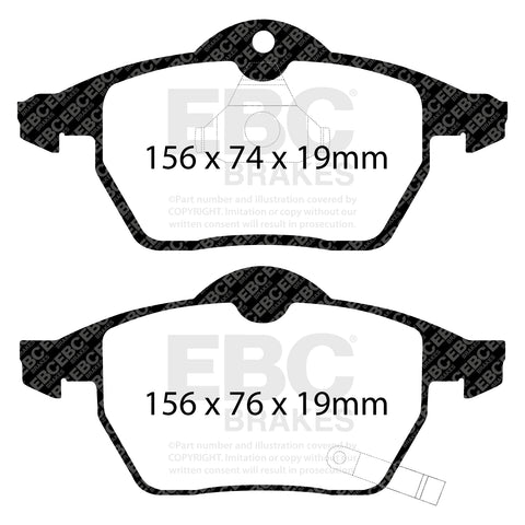 EBC Redstuff 3000 Series Sport Brake Pad Set (DP31443C) Image 2