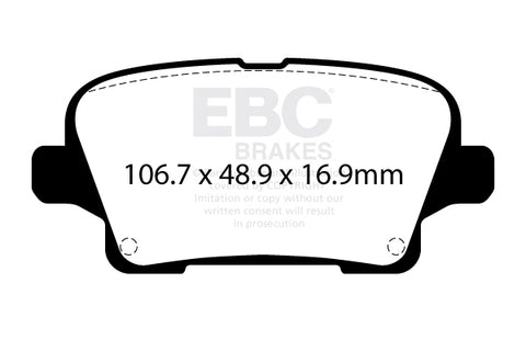 EBC Greenstuff 2000 Series Sport Brake Pad Set (DP23125) Image 4