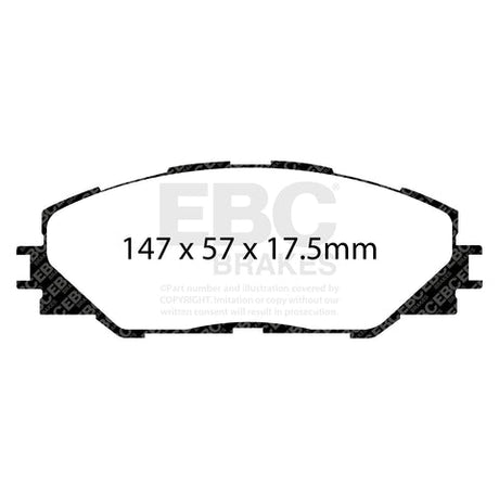 EBC Ultimax OE Replacement Brake Pad Set (DP1792) Image 2