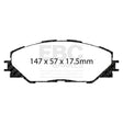 EBC Greenstuff 6000 Series Truck and SUV Brake Pad Set (DP61792) Image 1