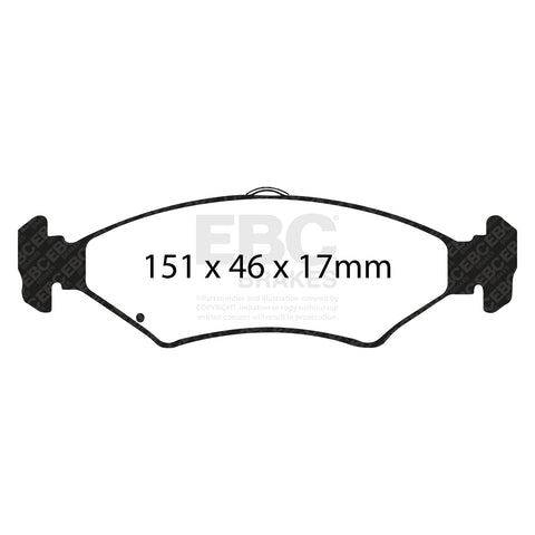 EBC Ultimax OE Replacement Brake Pad Set (DP1237) Image 2