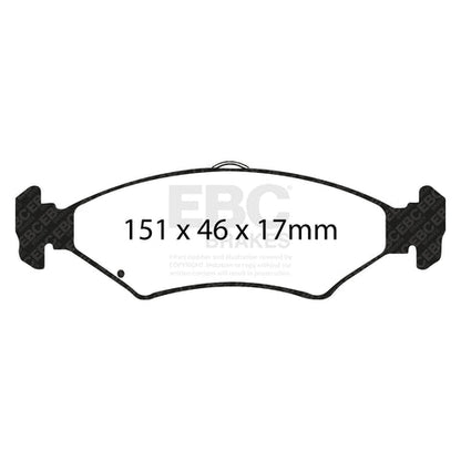 EBC Ultimax OE Replacement Brake Pad Set (DP1237) Image 2