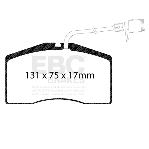 EBC Redstuff 3000 Series Sport Brake Pad Set (DP31327C) Image 2