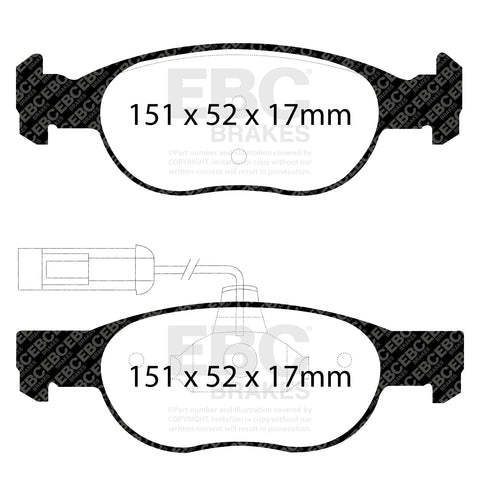 EBC Brakes Pad and Disc Kit (PDKF025) Image 2
