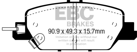 EBC Yellowstuff 4000 Series Street and Track Brake Pad Set (DP43085R) Image 2