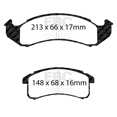 EBC Greenstuff 2000 Series Sport Brake Pad Set (DP21142) Image 2