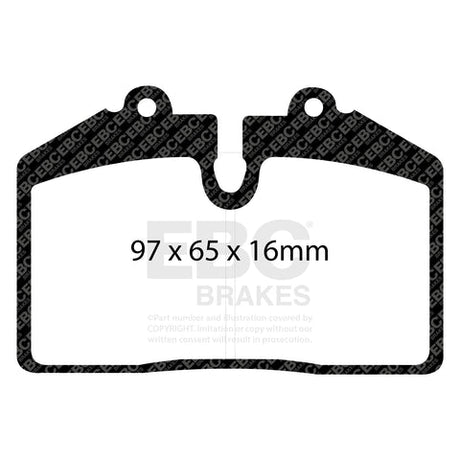 EBC Redstuff 3000 Series Sport Brake Pad Set (DP31013C) Image 1