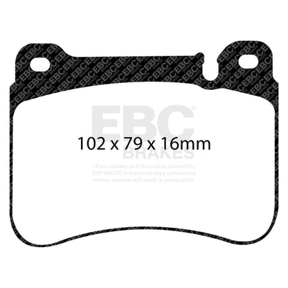 EBC Ultimax OE Replacement Brake Pad Set (DP1590) Image 3