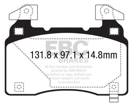 EBC Ultimax OE Replacement Brake Pad Set (DPX3028) Image 1