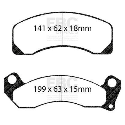 EBC Ultimax OE Replacement Brake Pad Set (DP1166) Image 2
