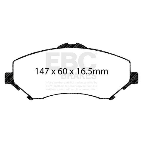 EBC Yellowstuff 4000 Series Street and Track Brake Pad Set (DP41798R) Image 2