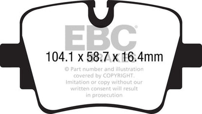 EBC Redstuff 3000 Series Sport Brake Pad Set (DP32190C) Image 1