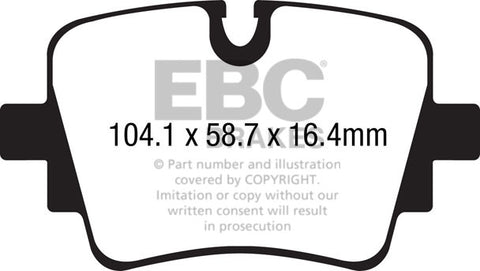 EBC Redstuff 3000 Series Sport Brake Pad Set (DP32190C) Image 1
