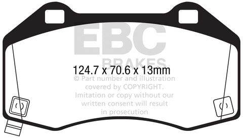 EBC Yellowstuff 4000 Series Street and Track Brake Pad Set (DP42286R) Image 1