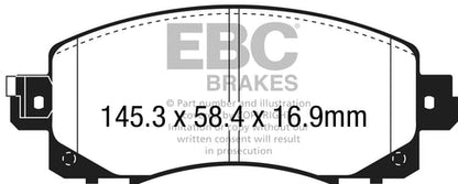 EBC Greenstuff 2000 Series Sport Brake Pad Set (DP22330) Image 2