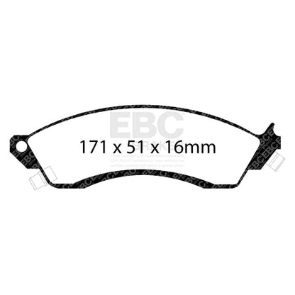 EBC Yellowstuff 4000 Series Street and Track Brake Pad Set (DP41131R) Image 4