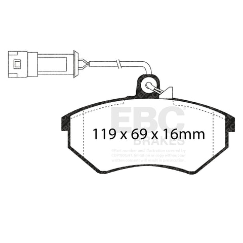 EBC Ultimax OE Replacement Brake Pad Set (DP982/2) Image 3