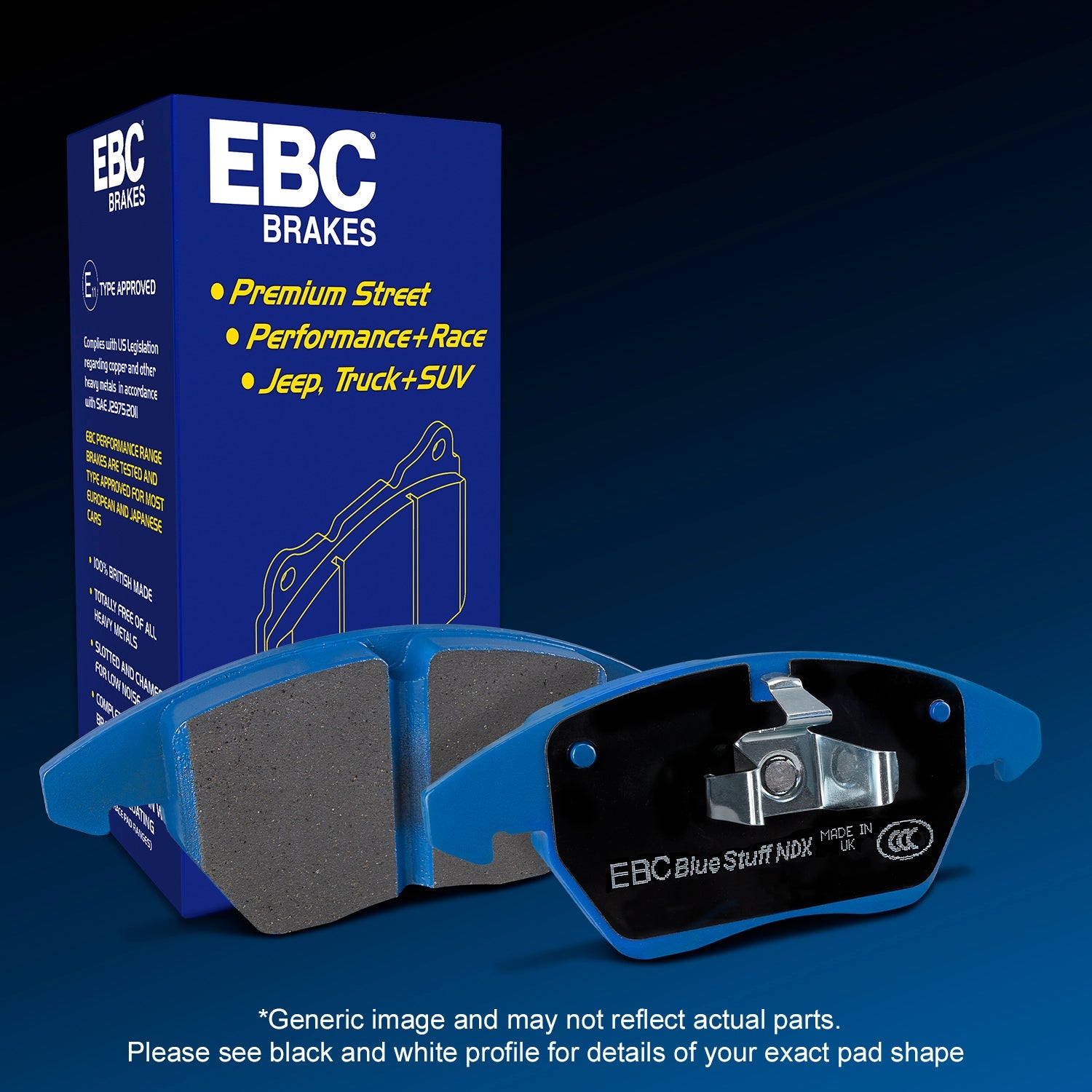 EBC Bluestuff NDX Super-Street & Trackday Brake Pads (DP52438NDX) Image 1