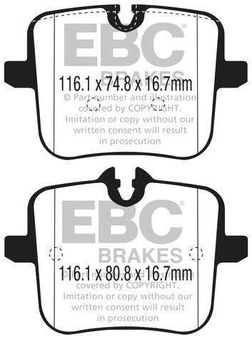 EBC Redstuff 3000 Series Sport Brake Pad Set (DP32320C) Image 3